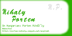 mihaly porten business card